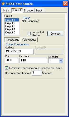 Configuración SHOUTCast 