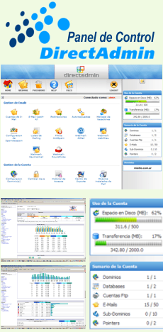 Imágenes del Panel de Control DirectAdmin