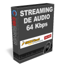 Streaming de Audio 64 Kbps. desde $ar 7 por mes (contratando ciclo de pago anual)
