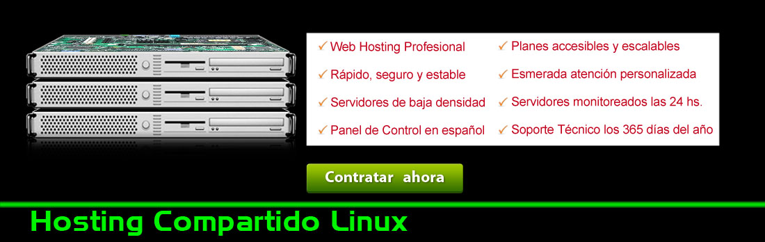 Web Hosting Profesional con la mejor atención post-venta y un precio más que conveniente